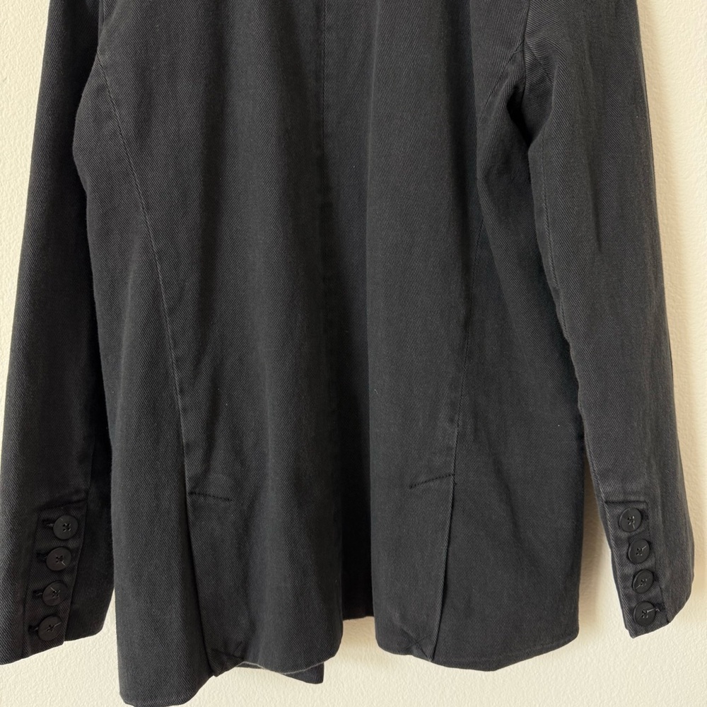 Free People We the Free Printed Collar Black Reid Smoking Jacket Blazer XS - Picture 7 of 17